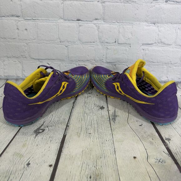 Saucony Kilkenny XC9 Spike Sneaker Women’s Size 8.5 Purple Yellow Running Shoes - Picture 5 of 15